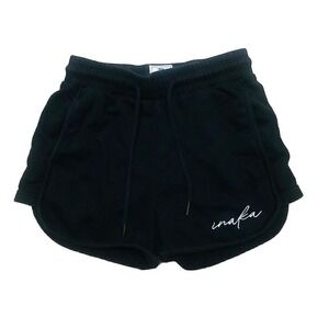 Inaka Power Shorts Women's‎ S Black French Terry Training Bodybuilding Gym